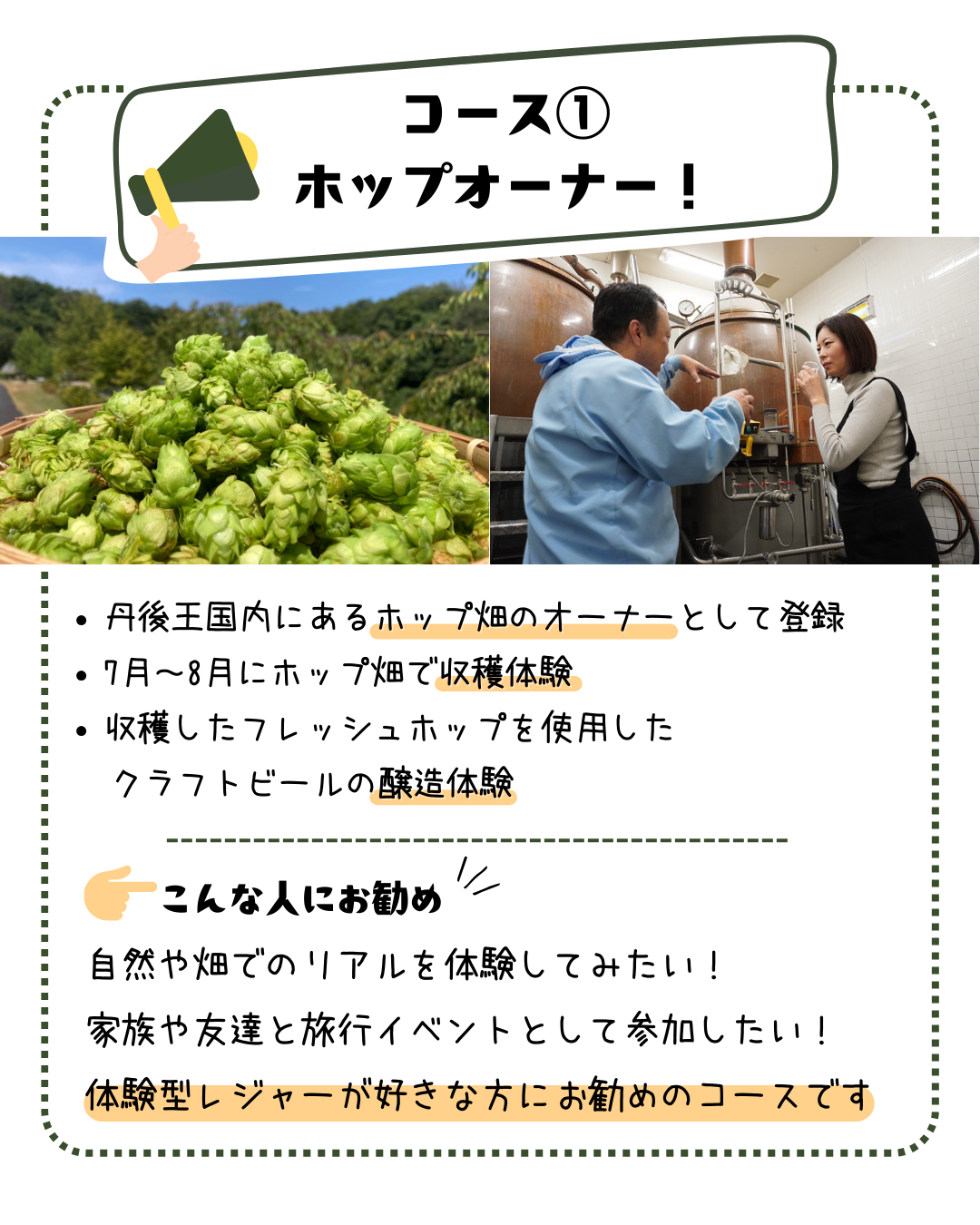 ホップオーナー制度コース