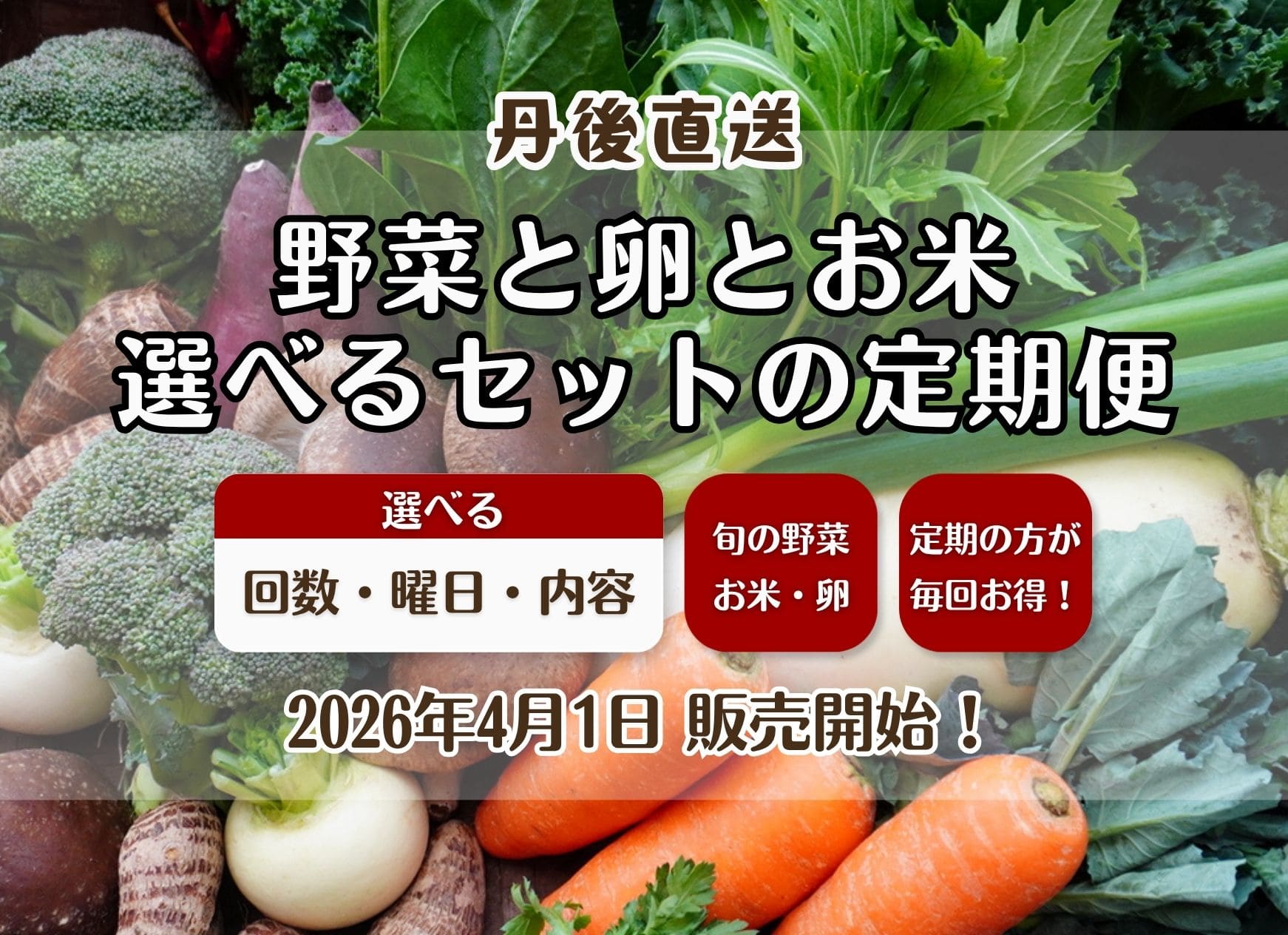 2026年 野菜の定期便 スタート