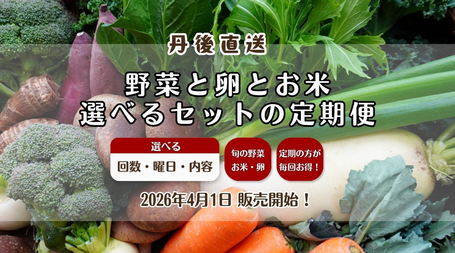 2026年 野菜の定期便 スタート