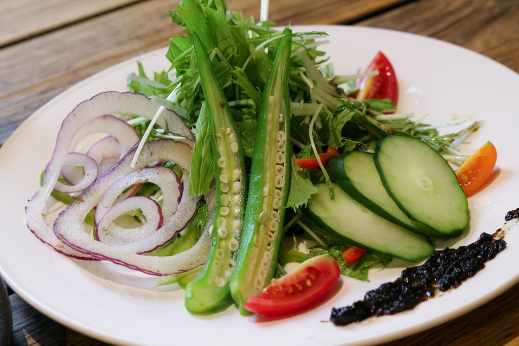 丹後の野菜サラダと佃煮「のりちゃん」