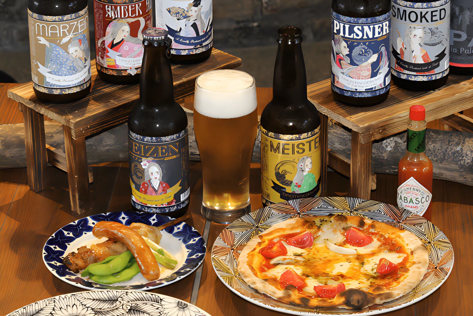 クラフトビール3本と王様ソーセージ5種セット