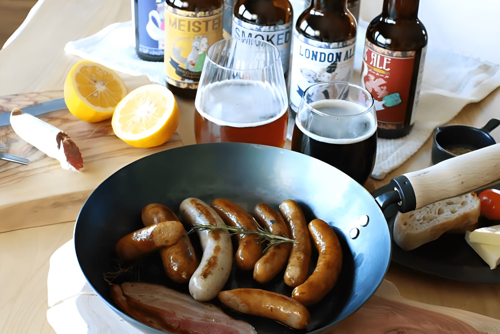 【クラフトビール3本と王様ソーセージ5種セット】