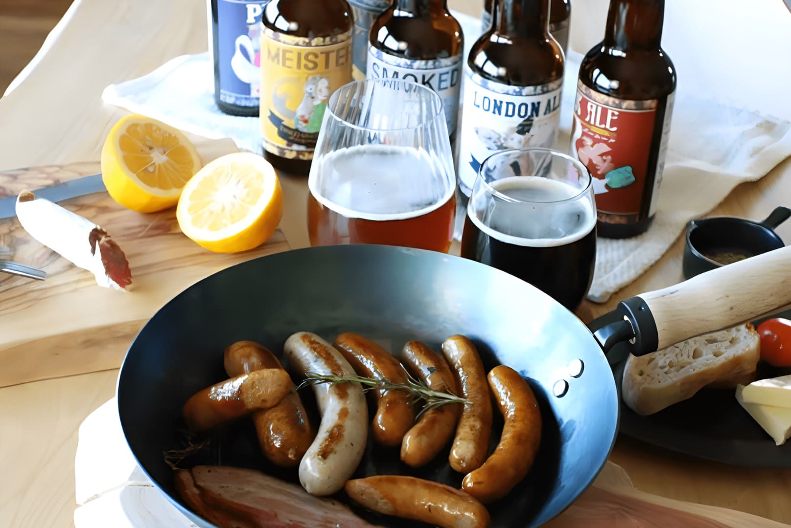 クラフトビール3本と王様ソーセージ5種セット