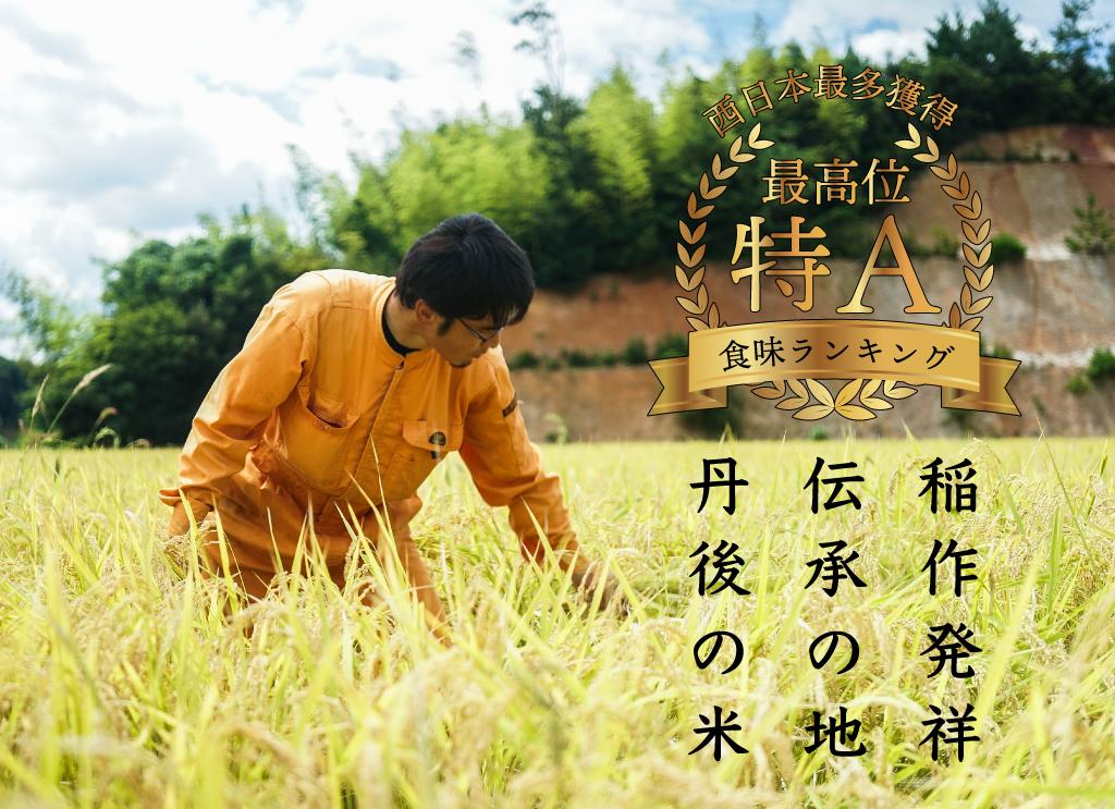 稲作発祥伝承の地　丹後の米　食味ランキング最高位特A　西日本最多獲得