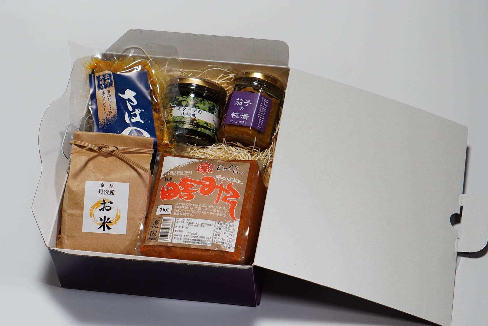 丹後の田舎味噌とご飯のお供セット 化粧箱入り